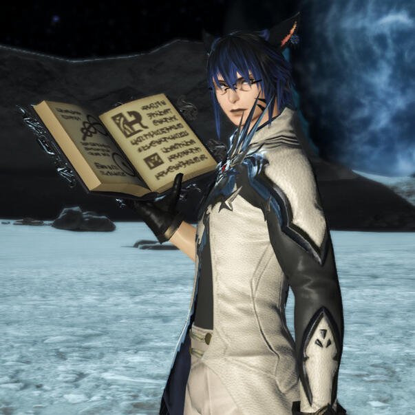 male miqo'te scholar from FFXIV